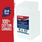 Blank Cotton Canvas Panels 8 x10  24-pack Mounted Art Boards Paint Supplies