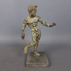 Antique Bronze Sculpture Hercules Statue On Marble Base Collection Early  900