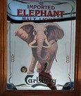 Vintage Carlsberg Brewing Imported Elephant Malt Liquor Bar Beer Mirror 