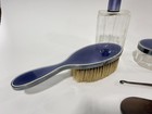 French Workshop  French Sterling Guilloch   Enamel 8 Pc Vanity Set  Circa 1920