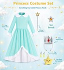 Princess Rosalina Costume Kids Girls Halloween Blue Dress 130 7-8 Years 