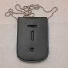 Police Badge Holder Neck Chain Leather Badge Security Card Holder With Inside   