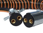 Road Superior Truck Parts 15  Dual Pole Coiled Electric Cable 2 X 12  Leads