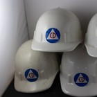 Civil Defense Vintage Fiberglass Safety Hard Hat Lot Of 5 Apex Cyco White