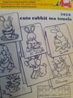 Iron Transfer Pattern Aunt Marthas 3828 Rabbit Towels Embroidery Needlepoint New