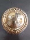 Scrap Sterling Silver Lid Glass Powder Jar Vintage Antique Acid Tested Monogram 