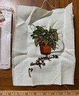 Vintage Finished Completed Needlepoint Jiffy Stitchery Christmas Begonia Plant