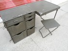 U s  Military Wood Field Desk  used  Nsn  7110-00-267-1999
