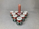 10 Vtg Small Taper Candle Holders Heart Germany Ceramic 3cm Tall  1 18 In 