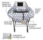 Boppy Preferred Shopping Cart   Restaurant High Chair Cover Gray Jumbo Dots Nib