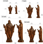 Wooden Sacred Heart Of Jesus Statue Handmade Catholic Figurine 4 3 Inch Decor