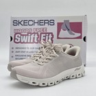 Skechers Women s Swift Fit Hands Free Glide-step Walking Sneakers Tan Nib 
