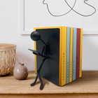 Heavy Duty Metal Unique Office Desk Bookends For Use As Bookshelf Decor  Home  O