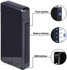 Metal Electric Lighter Dual Arc Plasma Flameless Usb Rechargeable