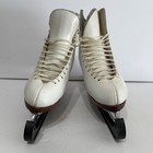 Barely Used-women   s Size 7b Harlick Finalist Ice  Skates With Mk Blades