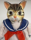 Vtg Heritage Mint Sailor Cat Doll Figurine Nautical Kitty Collectible With Stand