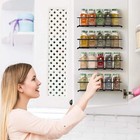 2 Packs Kitchen Spice Rack Organizer Storage Shelf Cabinet Jar Holder Wall Mount