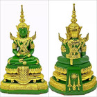 Summer Armor Green Jade Emerald Buddha Statue Meditation Magic Thai Amulet 18028