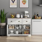 Buffet Cabinet Storage Kitchen Sideboard Farmhouse Server 3 Drawers Antique