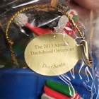 Danbury Mint Dachshund Christmas Ornament 2013 Annual Hanging Multicolor Holiday