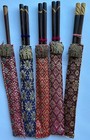 4 Sets Hand-carved Wooden Inlay Chopsticks W fabric Storage Case   Wood Elephant