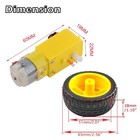 2pcs Dc3-6v Tt Motor 1 48 Reduction Ratio 200rpm Dual Shaft Gearbox With    