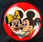 Vintage Walt Disney Productions Mickey   Minnie Mouse Disneyland Souvenir Badge