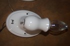 Vintage Art Deco Porcelain Bathroom Wall Sconces -pull Chain Light Fixtures
