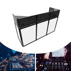 Dj Event Facade Black White Scrim Metal Frame Booth With 23   x73    Flat Table Top