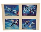 Bhutan 1967 Man In Space Lenticular 3d Space Postage Stamps Exploration Vtg Art