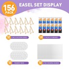 Canvas And Easel Set art Painting Set With 156 Pack  12 Pcs 9  Wood Easels  1   