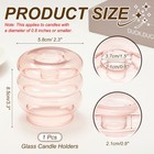 Glass Candle Holders Glass Taper Candle Stand Pink