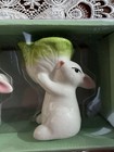 Egg Cup Set Of 4 Bunny Cabbage Easter Egg Holders In Box