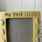 Russ Baby My First Steps Picture Frame 4x6 Picture Hand Painted