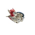 Vintage 1990s Hand Painted Unicorn Figurine Snow Globe Rainbow Pink Mane