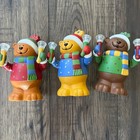 Avon 2005 Set Of 3 Animated Musical Christmas Bears Bell Ringers Holiday Figures