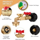 Propane Refill Adapter W on-off Valve And Gauge Fill 1lb Bottle From 5-40lb Tank