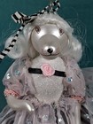Vintage Dillard   s 8  Tall Ornament Anthropomorphic Poodle Black Stripe Dress 