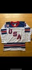New Mens Jack Hughes Usa Olympics Hockey Jersey - Size Large - Milan Olympics 