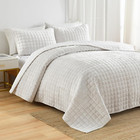 California King Comforter Set For Bed - 100  Cotton Quilts Queen Size  Black Bed