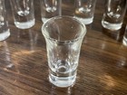 Vintage Set Of 7 Clear Glass Heavy Bottom thick Side  Shot Glasses  3  Tall