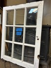 26 X 35-1 2 Antique Vintage Window Sash Door Top Frame Old 9 Pane Frame 1907