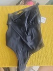 Nwt Free People Intimately Black One Shoulder Strap Open Thong Bodysuit Size Xs 