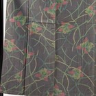 Japanese Kimono Tsumugi Black Gray 155cm 5 Ft 1 In Pure Silk B1518