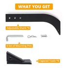 6 Pack Box Blade Shank 16   Ripper Shank 3 Holes W  Removable Tapered Teeth pins