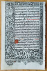 Book Of Hours Leaf Vellum Gold Initials Kerver St  Sebastian - 1505