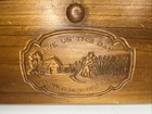 Vtg Wooden Bread Box    give Us This Day Our Daily Bread    Motif Cottage Core 16   