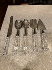 5-piece Serving Set With Shannon Crystal Handles And Silver-plated Style Heads