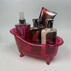 Bath   Body Works Twilight Woods 4-pc Bodycare Gift Set With Pink Bathtub Holder
