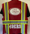      49ers     Safety Vest Red Hi-vis Ppe Work Vest W strip Size M  L xl 2x-4xl